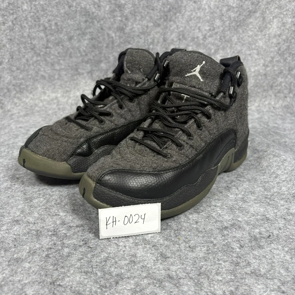 Jordan 12 Retro Wool Dark Grey Black 852626-003 Mens‎ 5.5Y Sneakers